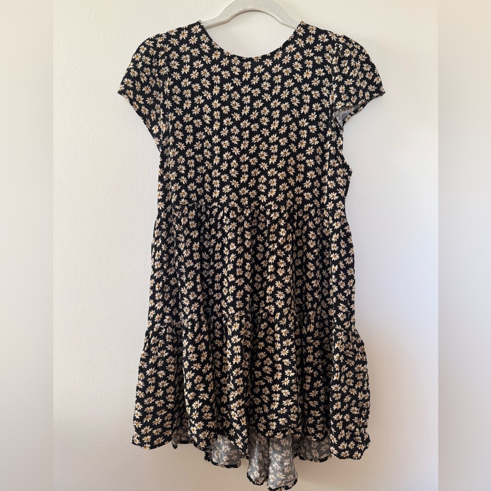 American Eagle Floral Black Dress L